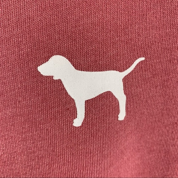 PINK Victoria's Secret Women's Medium Full Zip Hoodie White Tie Dye Sleeves - Picture 3 of 6